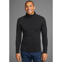 Bruno Banani Rollkragenshirt BRUNO BANANI, Herren, Gr. L (52/54), schwarz, Obermaterial: 100% Baumwolle, unifarben, Basic, normal, Shirts, auch zum Unterziehen
