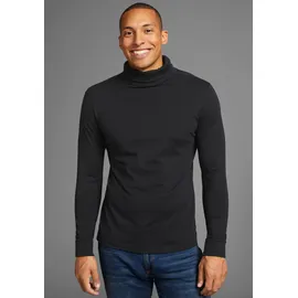 Bruno Banani Rollkragenshirt BRUNO BANANI, Herren, Gr. L (52/54), schwarz, Obermaterial: 100% Baumwolle, unifarben, Basic, normal, Shirts, auch zum Unterziehen