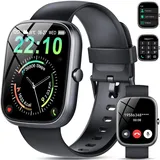 Smartwatch Herren Damen, 1.91" HD Smartwatch Damen mit Telefonfunktion, Smart Watch Fitnessuhr 110+ Sportmodi, IP68 Wasserdicht, Sportuhr mit Herzfrequenz Schlafmonitor Schrittzähler, für Android iOS