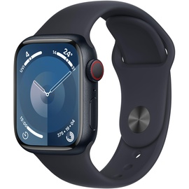 Apple Watch Series 9 GPS + Cellular 41 mm Aluminiumgehäuse mitternacht, Sportarmband mitternacht M/L