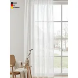 Wirth Gardine WIRTH "Mara", weiß, B:200cm H:120cm, Polyester, Gardinen, Gardine, Fertig-Store mit FB 1:3 nach Maß