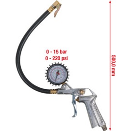 KS Tools Druckluft-Reifenfüllmesser, 0-15bar