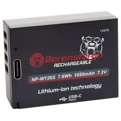 Berenstargh Battery f. Fuji NP-W126S, 1050mAh, 7.2V, USB-C Input