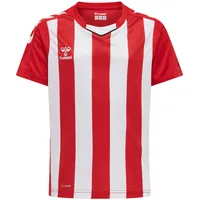 hummel Core XK gestreiftes Trikot Kinder true red/white 116