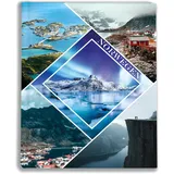Urlaubsfotoalbum: Norwegen, Fototasche für Fotos, Taschen-Fotohalter für lose Blätter, Urlaub Norwegen, Handgemachte Fotoalbum (10x15 | für 120 Fotos)