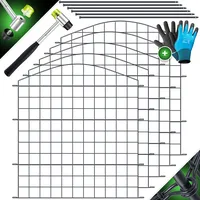 Kesser KESSER® Teichzaun Gartenzaun Steckzaun Komplettset Metall Zaunelemente Inkl.