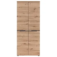 Innostyle Schuhschrank Garderobenschrank Memphis 2-türig Artisan Eiche Graphit