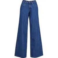 URBAN CLASSICS Damen, Jeans, Ladies Mid Waist Wide Denim Blau, 26