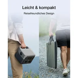 EcoFlow EF ECOFLOW Tragbare Powerstation RIVER 2 MAX mit 160W faltbare solar panel