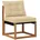 Outdoor-Sofa Massivholz Natur beige