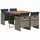 vidaXL Garten-Ess-Set 5-tlg. Grau