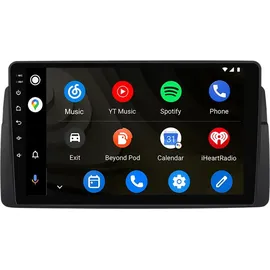 Awesafe Radio für BMW 3 Series E46 1998-2006 CarPlay Android Auto Navi Lenkradsteuerung Bluetooth RDS WIFI DSP GPS DAB+ 64GB