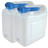 2 Wasserkanister ECO 10 Liter 2er Set Fassungsvermögen mir blauen Auslaufrohr