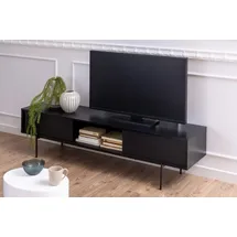 Actona Angus Lowboard 180x44,5x40 cm Schwarz Metall