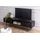 Actona Angus Lowboard 180x44,5x40 cm Schwarz Metall
