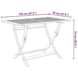 vidaXL Garten-Essgruppe 5-tlg. braun klappbar