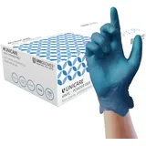 UNIGLOVES Unicare Blue Vinylhandschuhe - vielseitig einsetzbar, puder- und latexfreie Einweghandschuhe - Box mit 100 Handschuhen, blau, Mittel (GS0083)