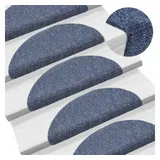 vidaXL Selbstklebende Treppenmatten 10 Stk. Blau 56x17x3 cm Nadelvlies