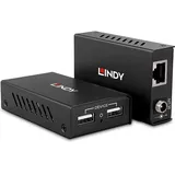 Lindy 100m 2 Port USB 2.0 Cat. 6 Usb-verlängerungskabel 100 M - Black