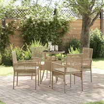 vidaXL Garten Essgruppe 5-tlg. Beige