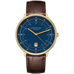 Sternglas S01-HH07-HE01 Herrenuhr Quarz Hamburg Dunkelblau/Goldfarben