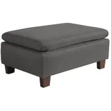 58 aufm Kessel Polsterhocker Kaylil Flachgewebe 58 x 0 x 0 cm Anthrazit