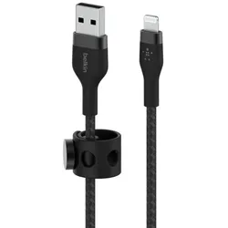 Belkin Flex Lightning/USB-A 3m mfi zert., schwarz  CAA010bt3MBK
