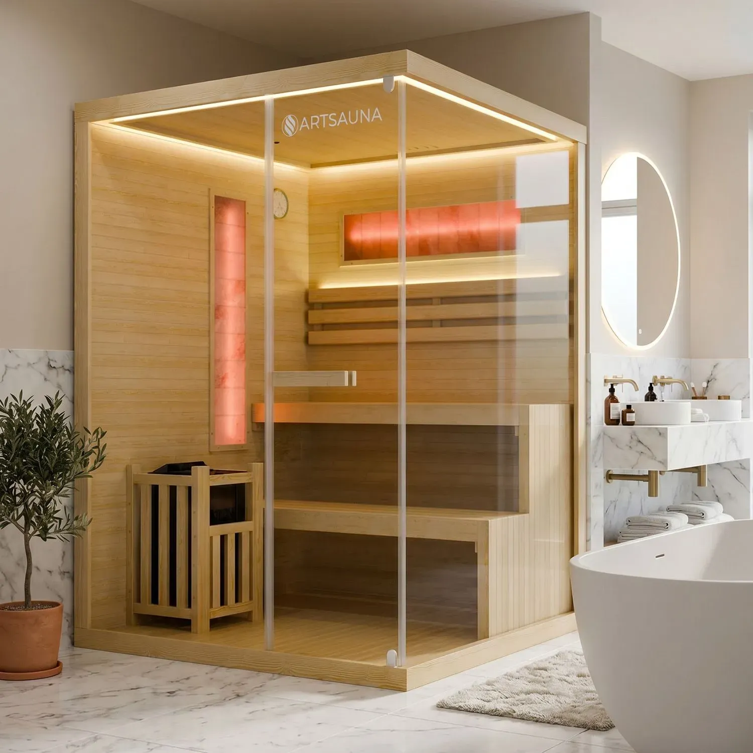 Indoor Sauna Vantaa 150 - Salzstein