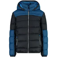 CMP KID JACKET FIX HOOD antracite-petrol (95UP) 140