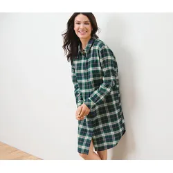 Tchibo - Flanell-Nachthemd - Damen - Gr. S - dunkelblau