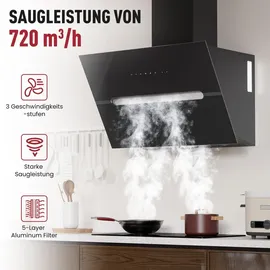 Levivo Kopffreihaube 60 cm Schwarz