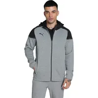 Puma teamCUP Casuals Kapuzenjacke Herren 13 medium gray heather S
