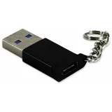 Inter-Tech USB-C auf USB-A Adapter Schwarz