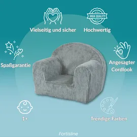 FORTISLINE Kindersessel Mini 40 x 33 x 39 cm Cord türkis