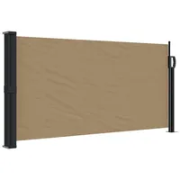 vidaXL Seitenmarkise Ausziehbar Taupe 100x500 cm