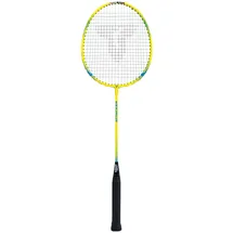 Talbot Torro Badmintonschläger Attacker, Federballschläger für Einsteiger aus Stahl mit klassischer Kopfform, Farbe: Gelb-Blau, 429806