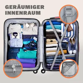 monzana Hartschalen-Trolley 4-Rollen L 60 cm / 2,8 kg blau