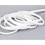 finemark 3 m x 5 mm Samtband Weiss (401 White) Dekoband Velour einseitig Samt festkantig Velvet Ribbon zum nähen dekorieren
