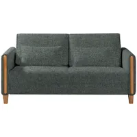 Niels Andersson Schlafsofa, Grau, Grün, Buche, Holz, Textil, Buche, massiv, 2-Sitzer, Füllung: Schaumstoffflocken,Schaumstoffflocken, 174x88x104 cm, Fußauswahl, Stoffauswahl, Rücken echt, Armteil links, rechts, Kinder- & Jugendzimmer, Jugendmöbel, Jugendsofas