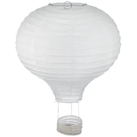 Rayher Papierlampion Heißluftballon 30 cm Ø Weiß