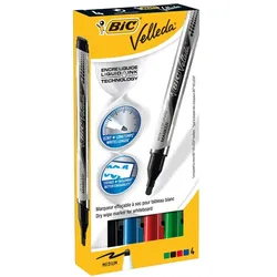 BIC Whiteboard-Marker Velleda Liquid Ink, 4er Etui