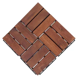 prestige home living outdoor Massivholz-Klickfliese Braun 30 x 30 cm 9 St.