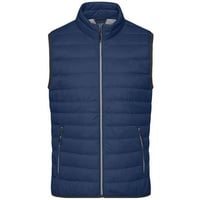 Men's Down Vest Leichte Daunenweste im klassischen Design blau/grau, Gr. XXL