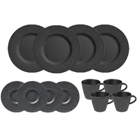 Villeroy & Boch Manufacture Rock Kaffeeservice schwarz 12-teilig