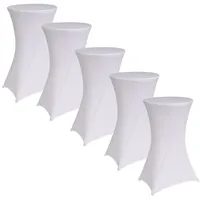 Baumarktplus TRUTZHOLM 5er Set Stehtischhusse 60 cm Weiß