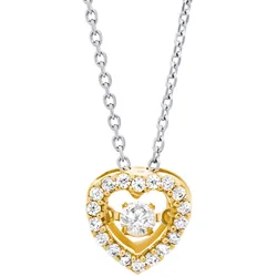 Julie Julsen JJDNE0777.3 Damen-Kette Dancing Stone Herz Goldfarben