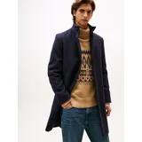 Tommy Hilfiger Wollmantel TOMMY HILFIGER "DC WOOL STAND COLLAR", Herren, Gr. XXL, desert sky, Web, Obermaterial: 75% Wolle, 25% Polyamid, unifarben, regular fit normal, Rundhals, eingesetzt gerader Abschluss, Mäntel, Regular fit