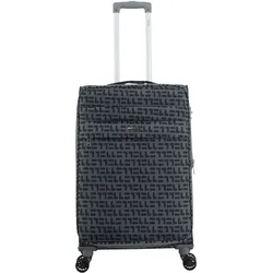 Koffer ELLE "Couture", Gr. B/H/T: 45cm x 66cm x 25cm, grau, Nylon, Koffer, aus Nylon-Material