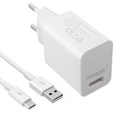 Avizar Universal USB 3A Qualcomm Quick Charge 3.0 Ladegerät, + USB-C Ladekabel Weiß