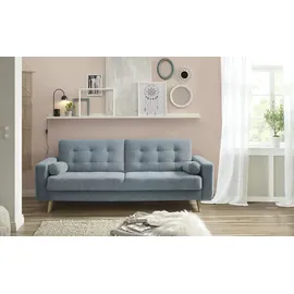 Sofa.de Schlafsofa mit Bettkasten Fjord ¦ blau ¦ Maße (cm): B: 226 H: 88 T: 90.0